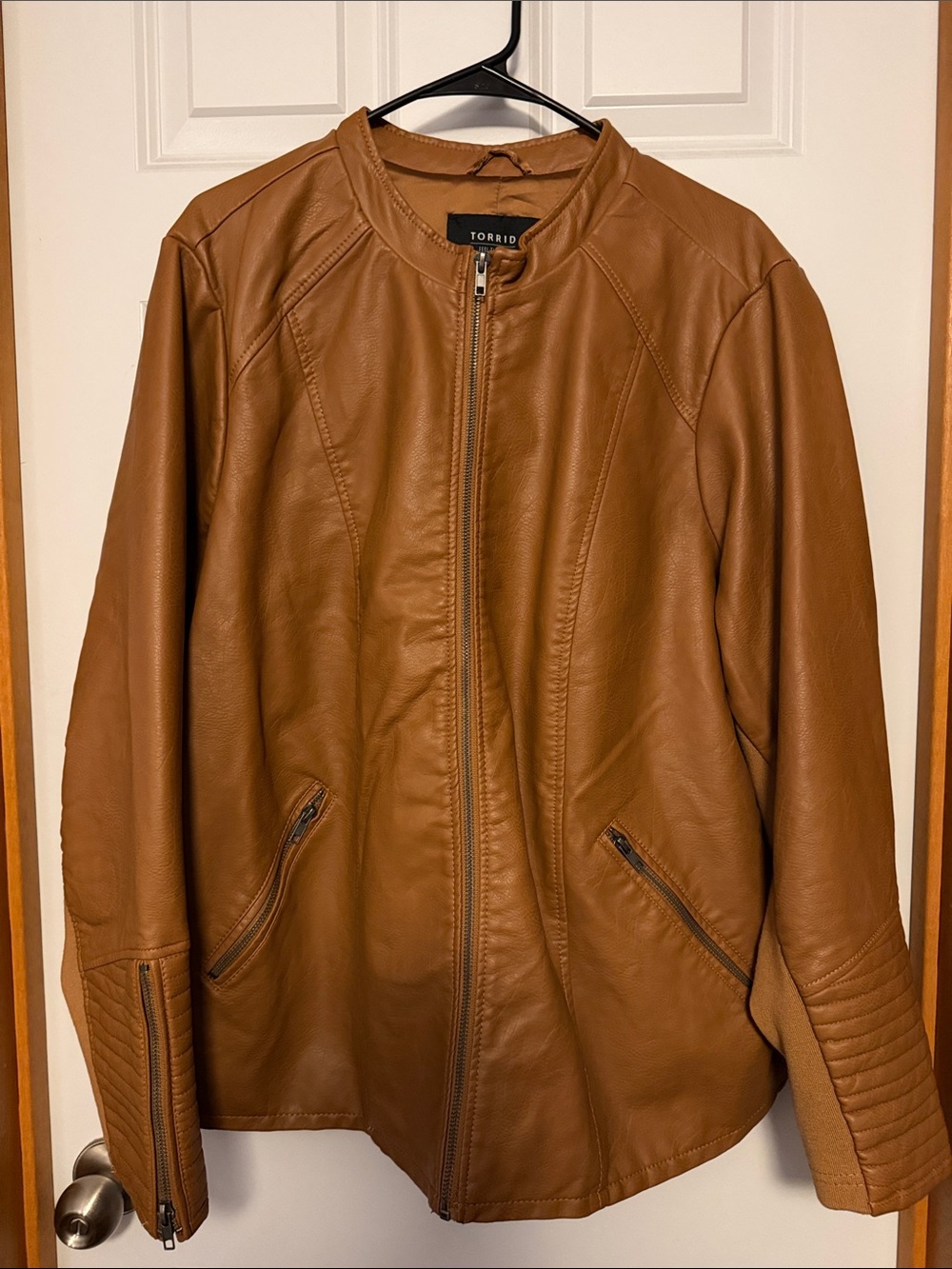 torrid 4x NWOT Tan Faux Leather Zip-Front Moto Jacket